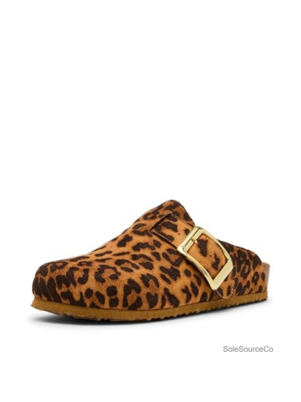 Classic Suede Clog Buckle Detail Adjustable Pull-On Casual Fall Shoe